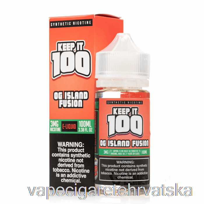 Vape Cigarete Fusion - Keep It 100 E-tekućina - 100 Ml 3 Mg